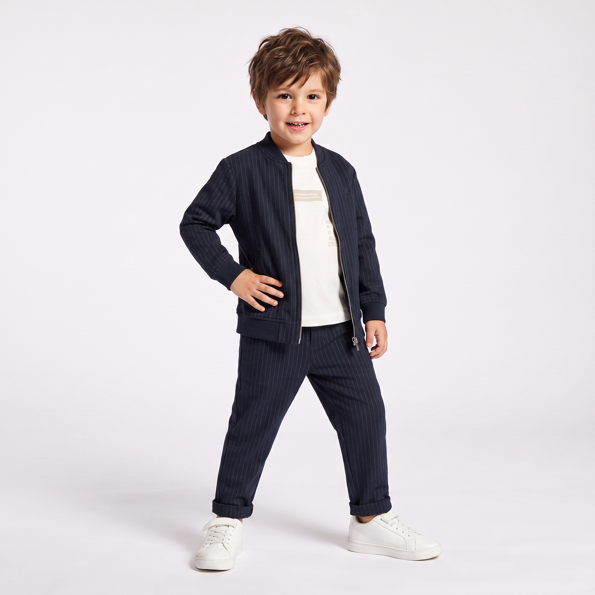 Soft Stripes Boys 3PC Dress Set