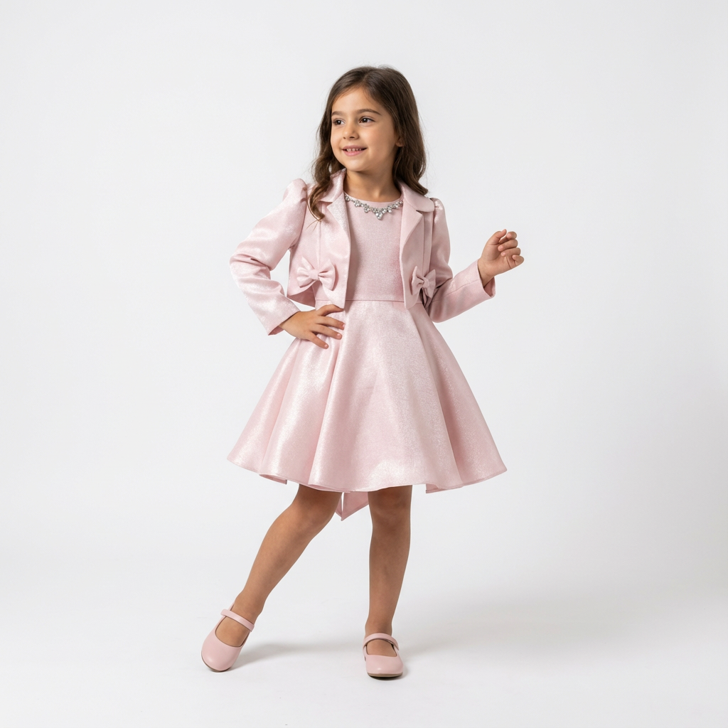 Satin Stella Girls Bolero Dress