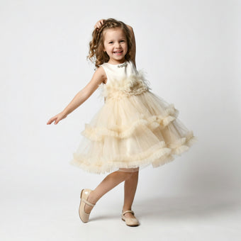 Robe Frida à plumes pour fille