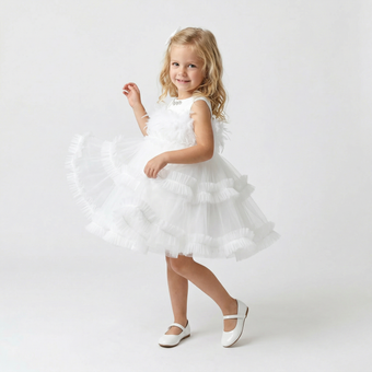 Robe Frida à plumes pour fille