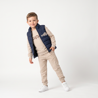 Don't Look Puffer Vest Set