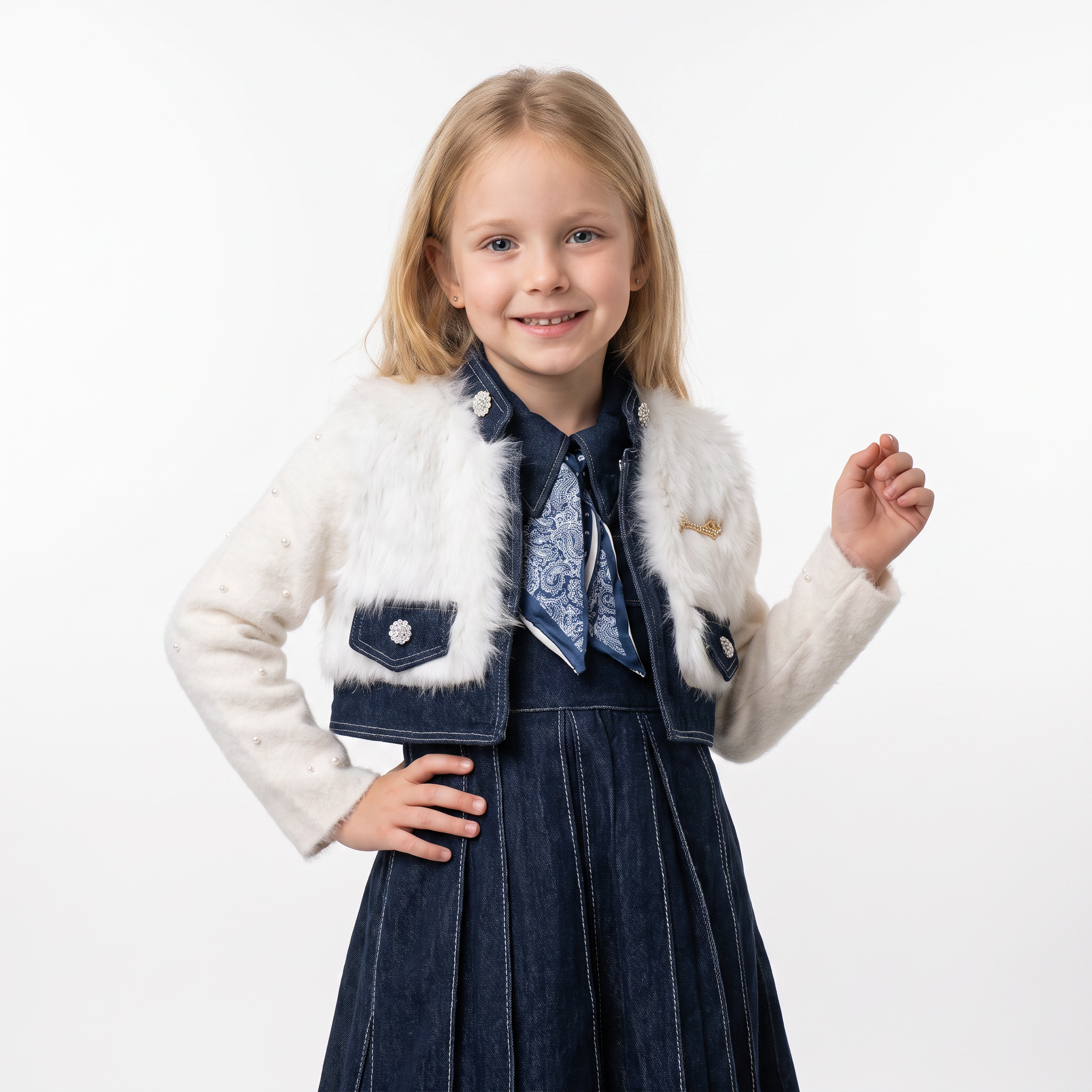 Winter Belle Bolero & Denim Dress Set