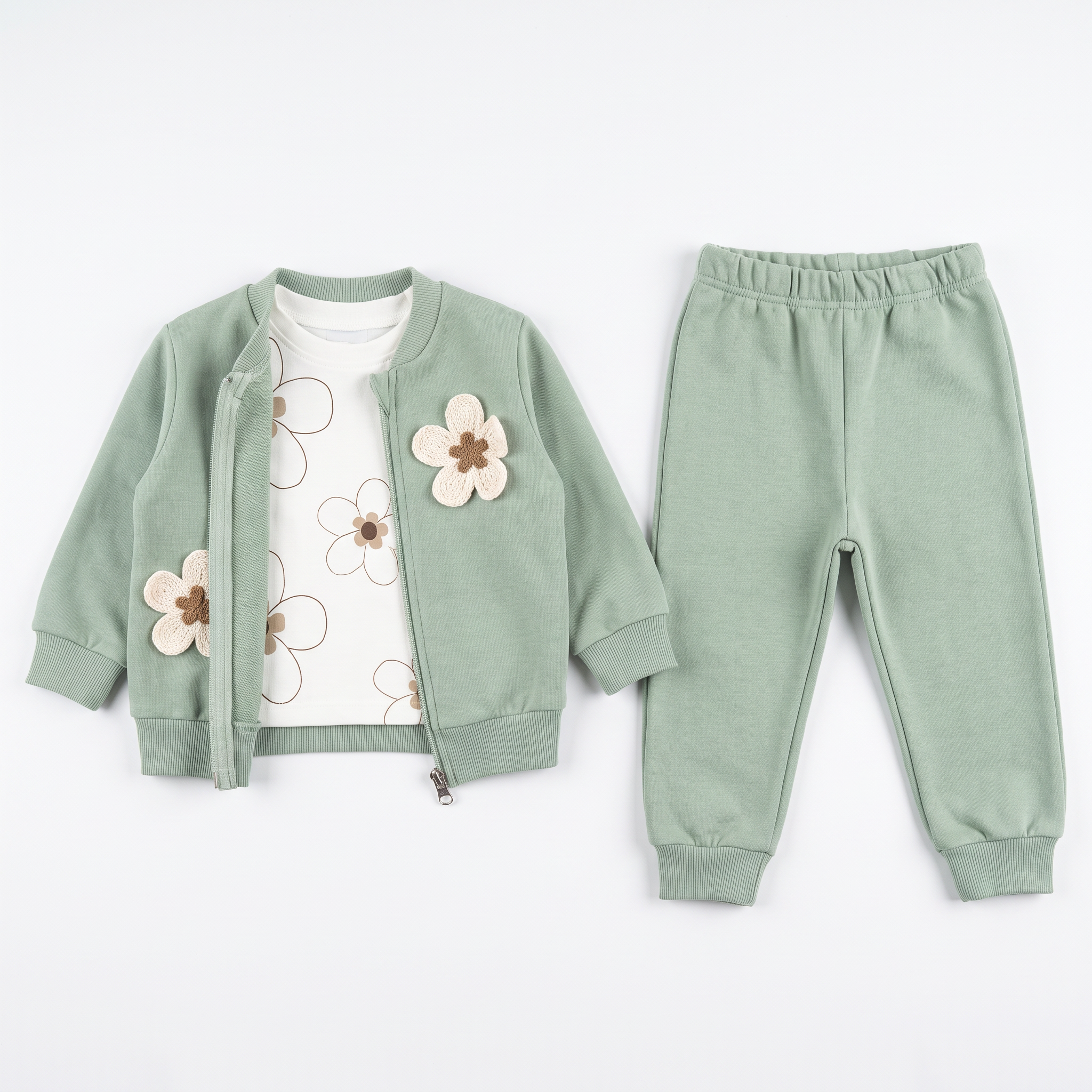 Floral Charm 3PC Jogger Set
