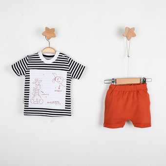 Giraffe Baby Casual Shorts Set