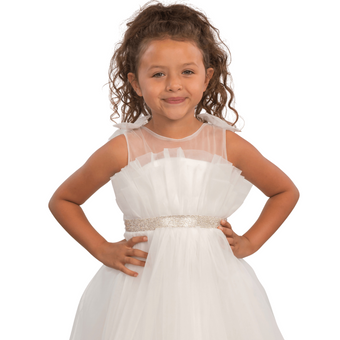 Brianna Blue Girls Formal Dress