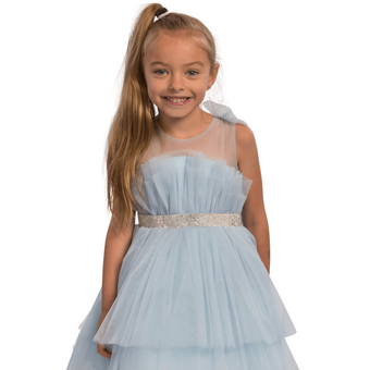 Brianna Blue Girls Formal Dress