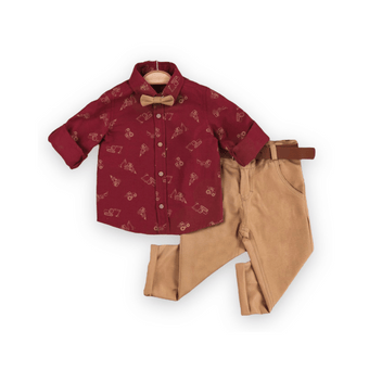 Burgundy Truck Boys Dressy Set