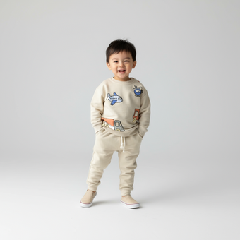 Travel Boy Cotton Joggers Set