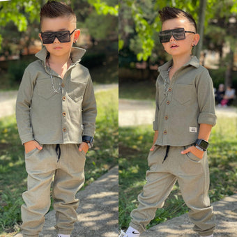 Fine Wine Stylish Boys Cotton Set