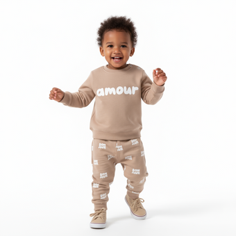 Amour Unisex Cotton Joggers Set