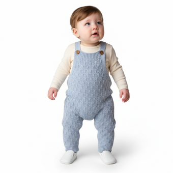 Knitted Newborn Overall Set