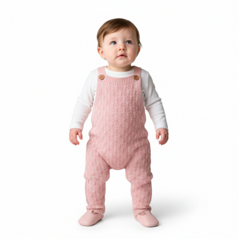 Knitted Newborn Overall Set