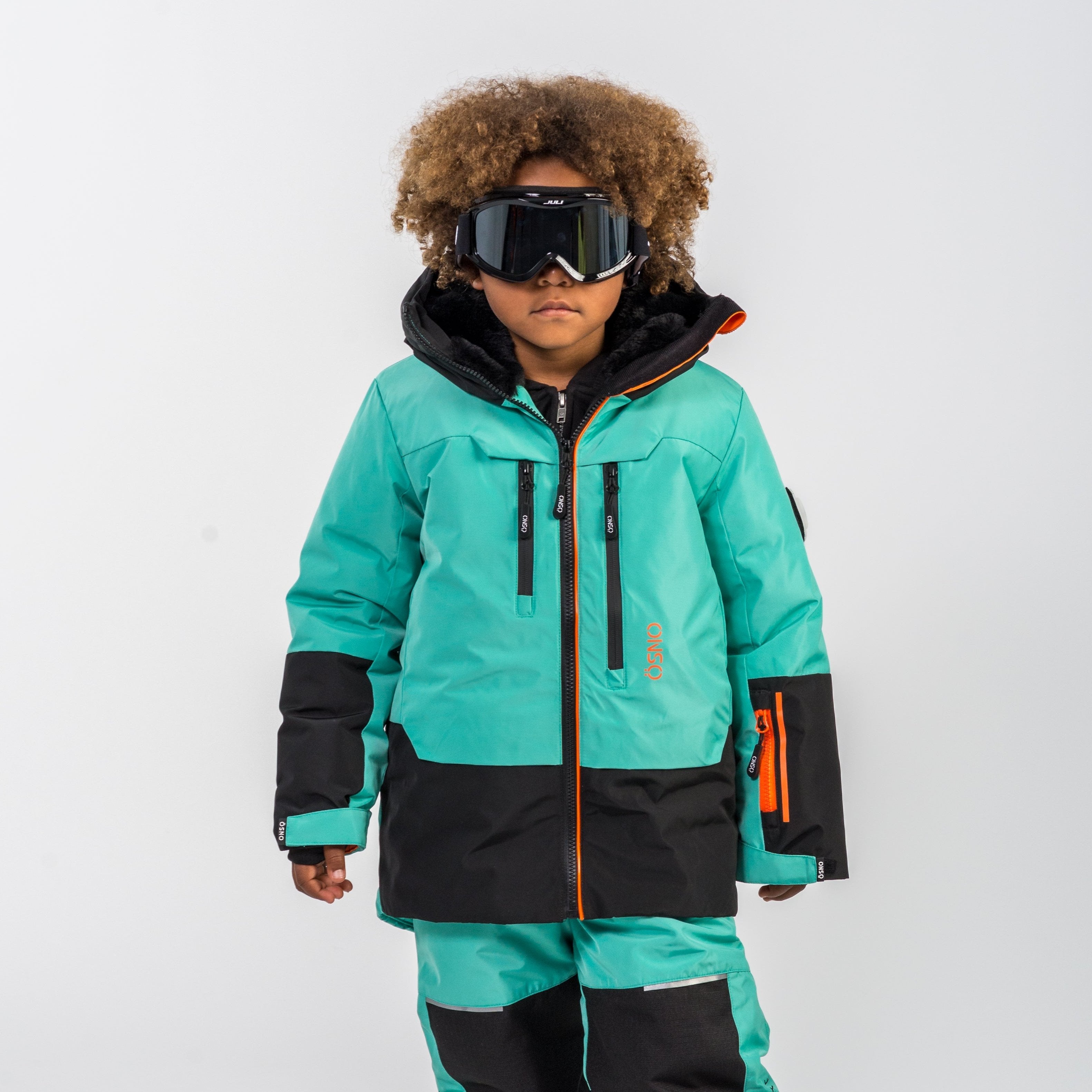 Jacob's Performance green boys snowsuit for winter by Junior Kids