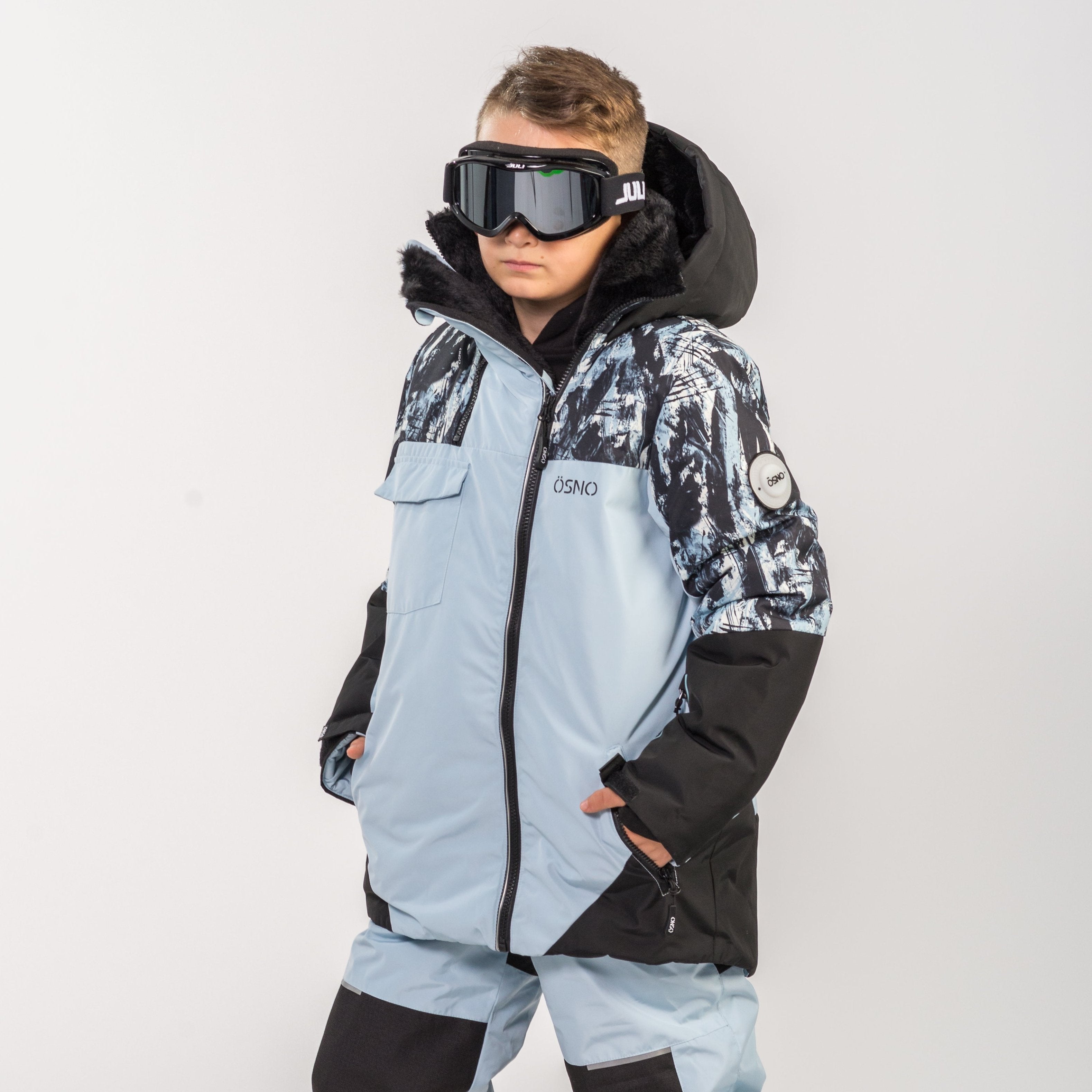 Nik's Performance blue boys snowsuit with waterproof design by Junior Kids