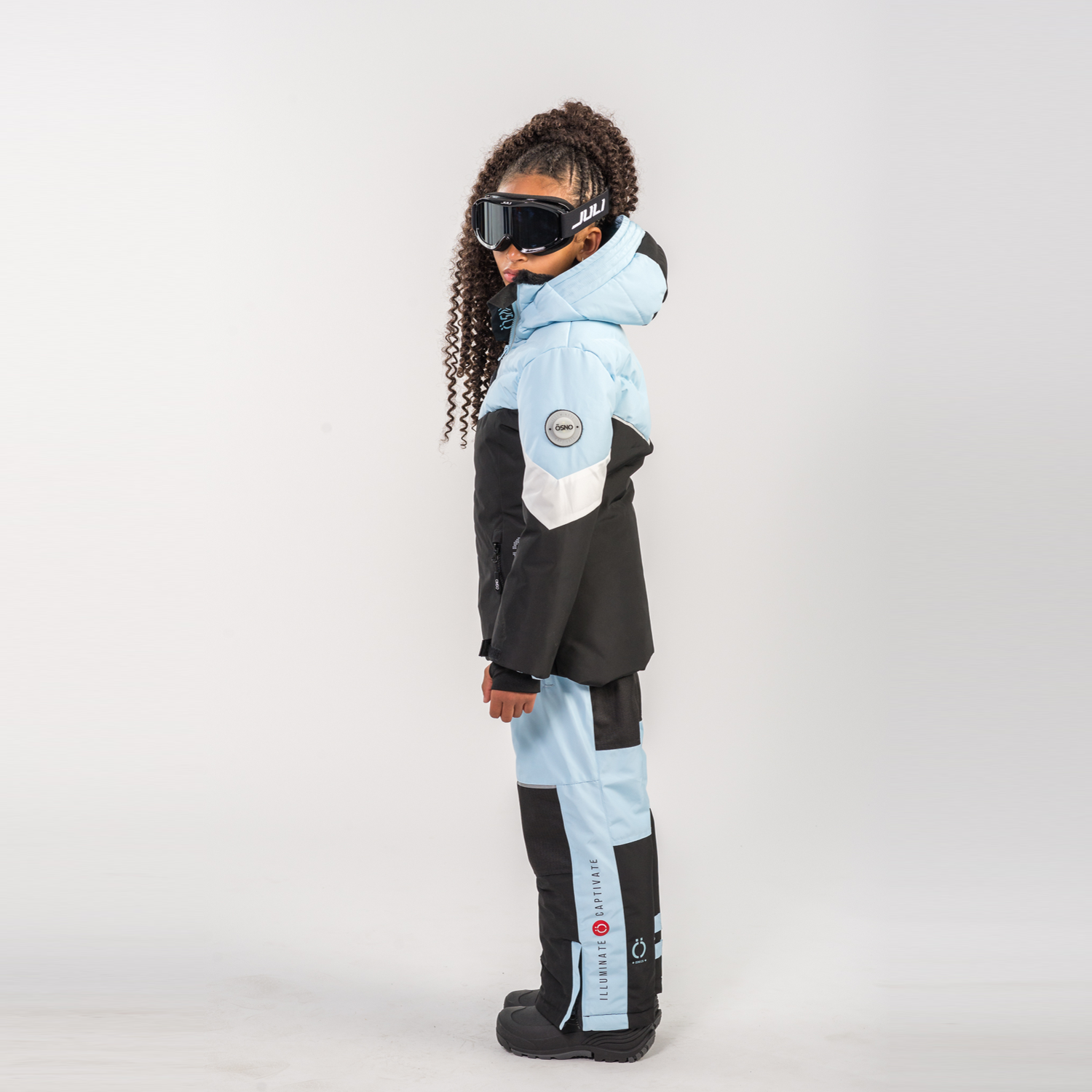 Lily's Performance girls snowsuit in blue by Junior Kids