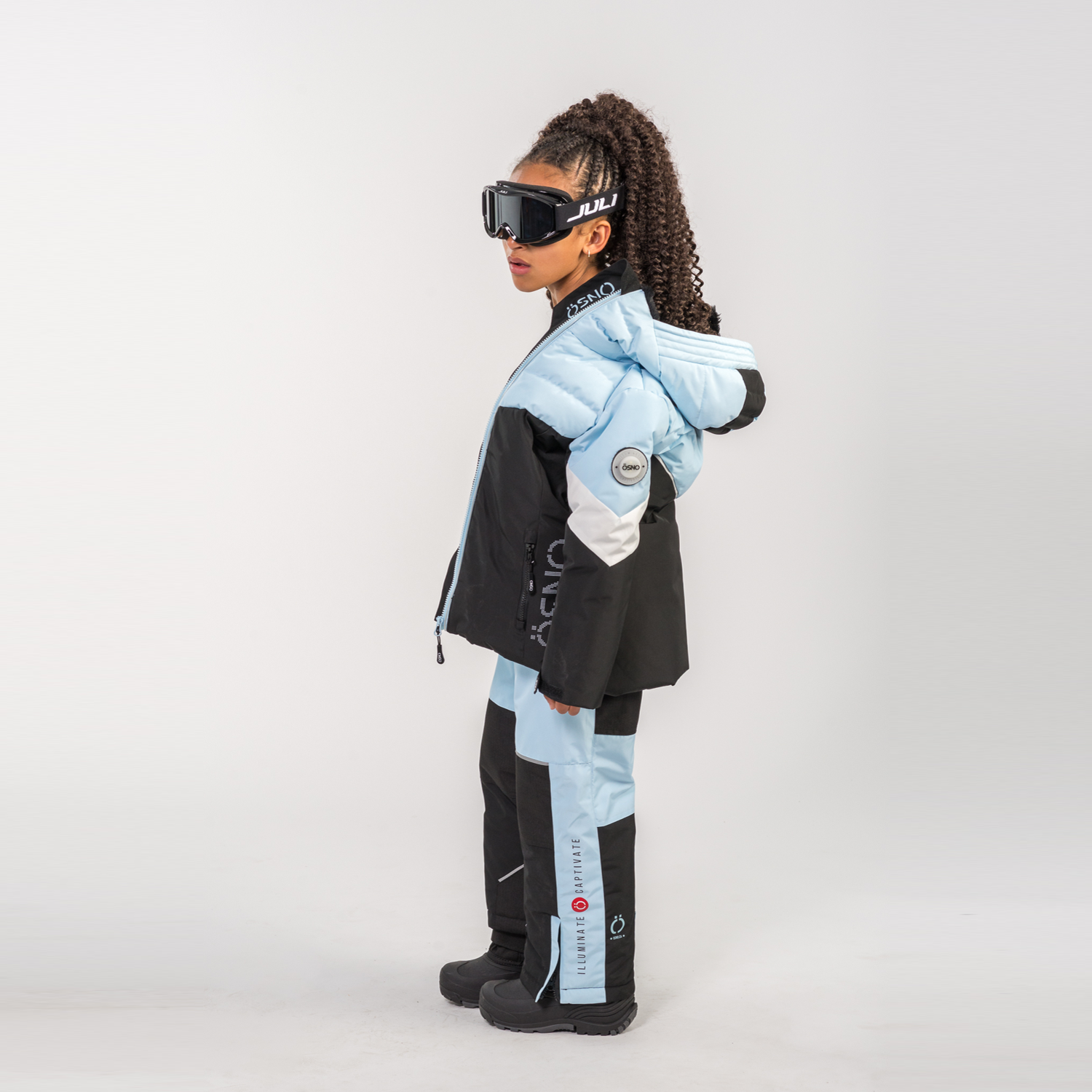 Lily's Performance girls snowsuit in blue by Junior Kids