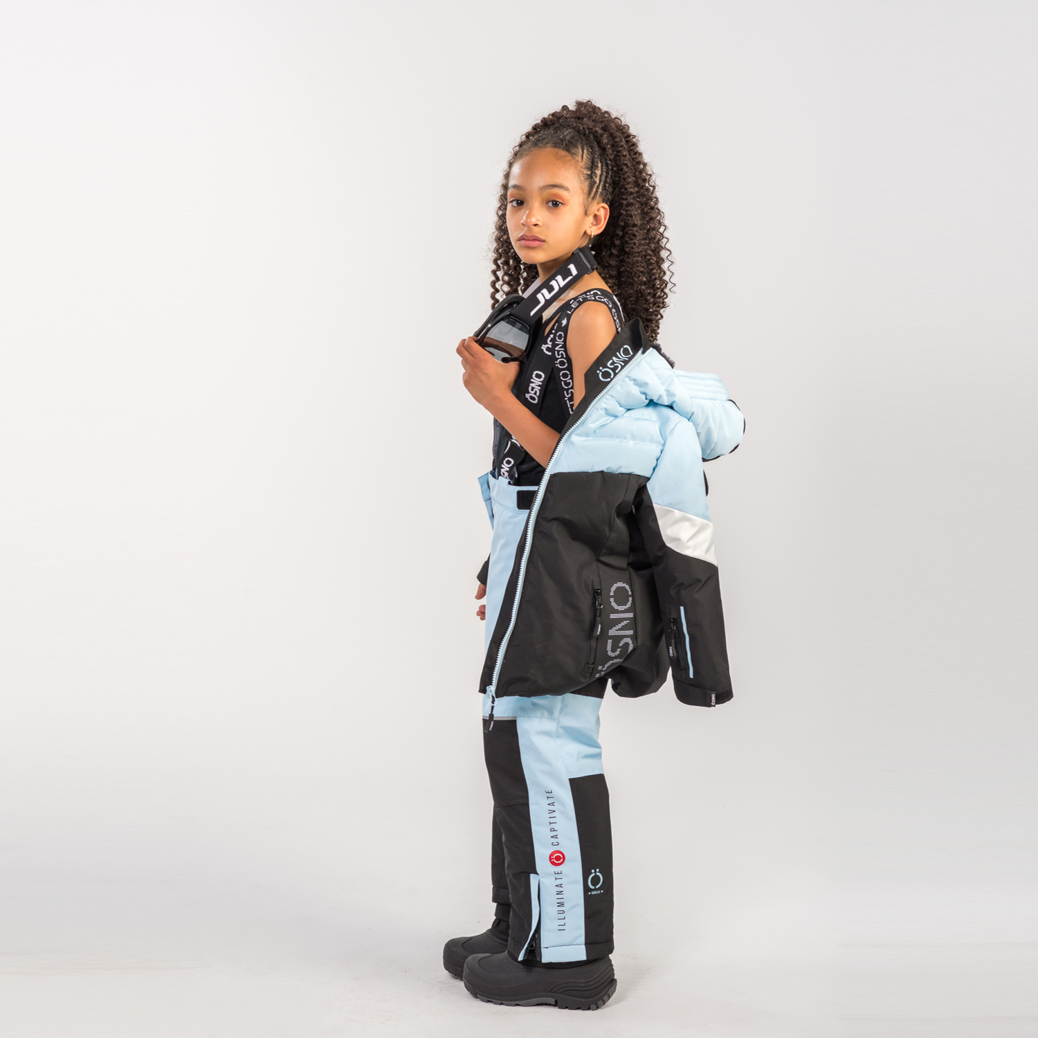 Lily's Performance girls snowsuit in blue by Junior Kids