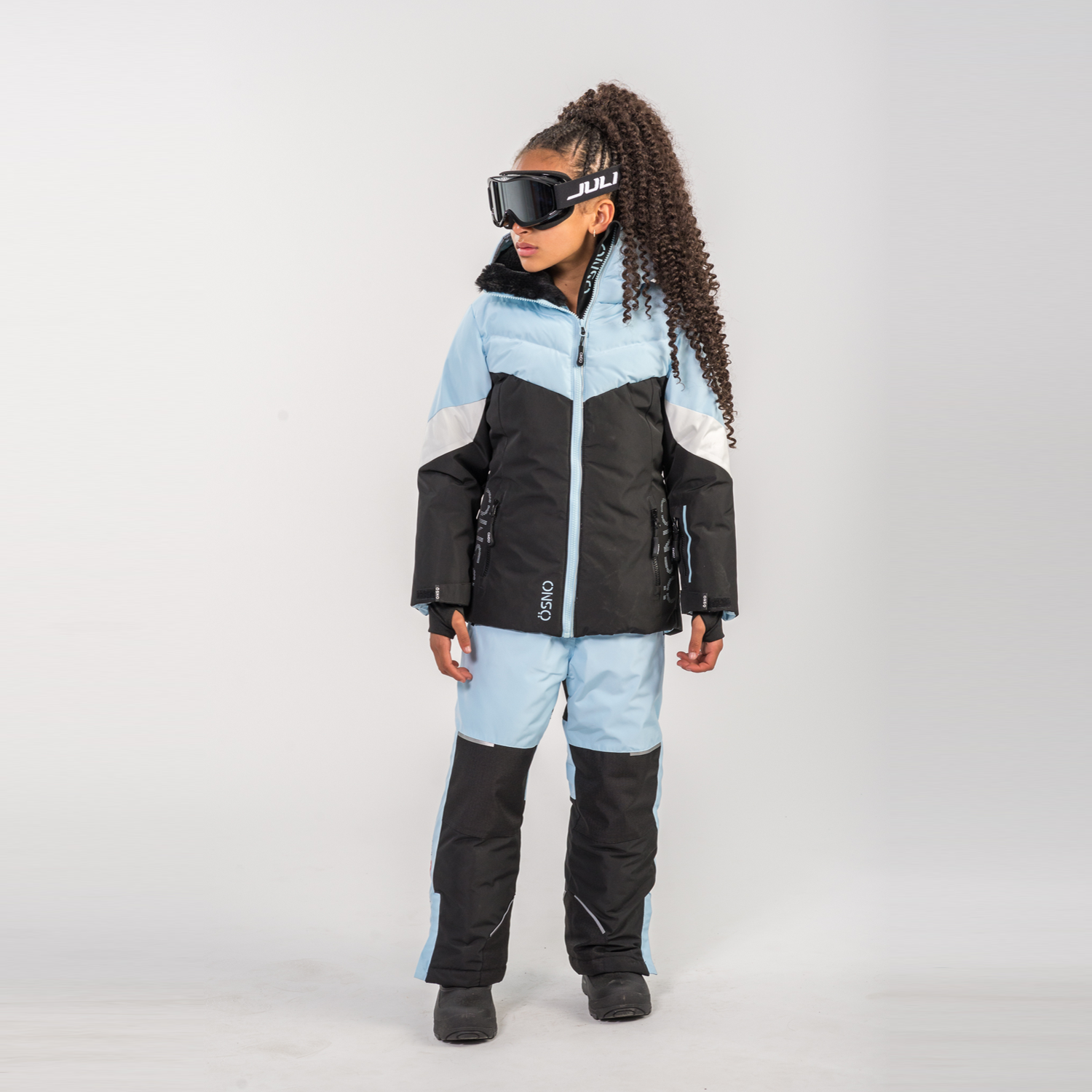 Lily's Performance girls snowsuit in blue by Junior Kids