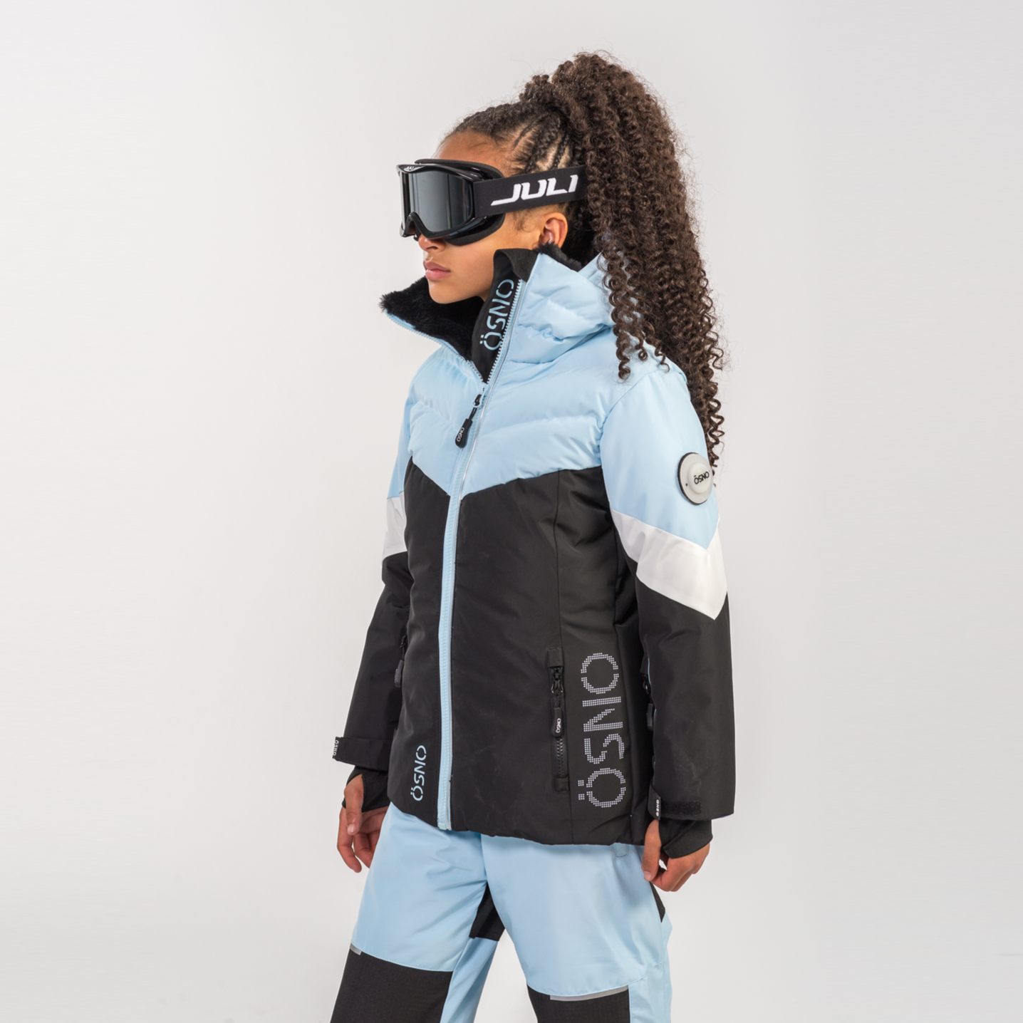 Lily's Performance girls snowsuit in blue by Junior Kids