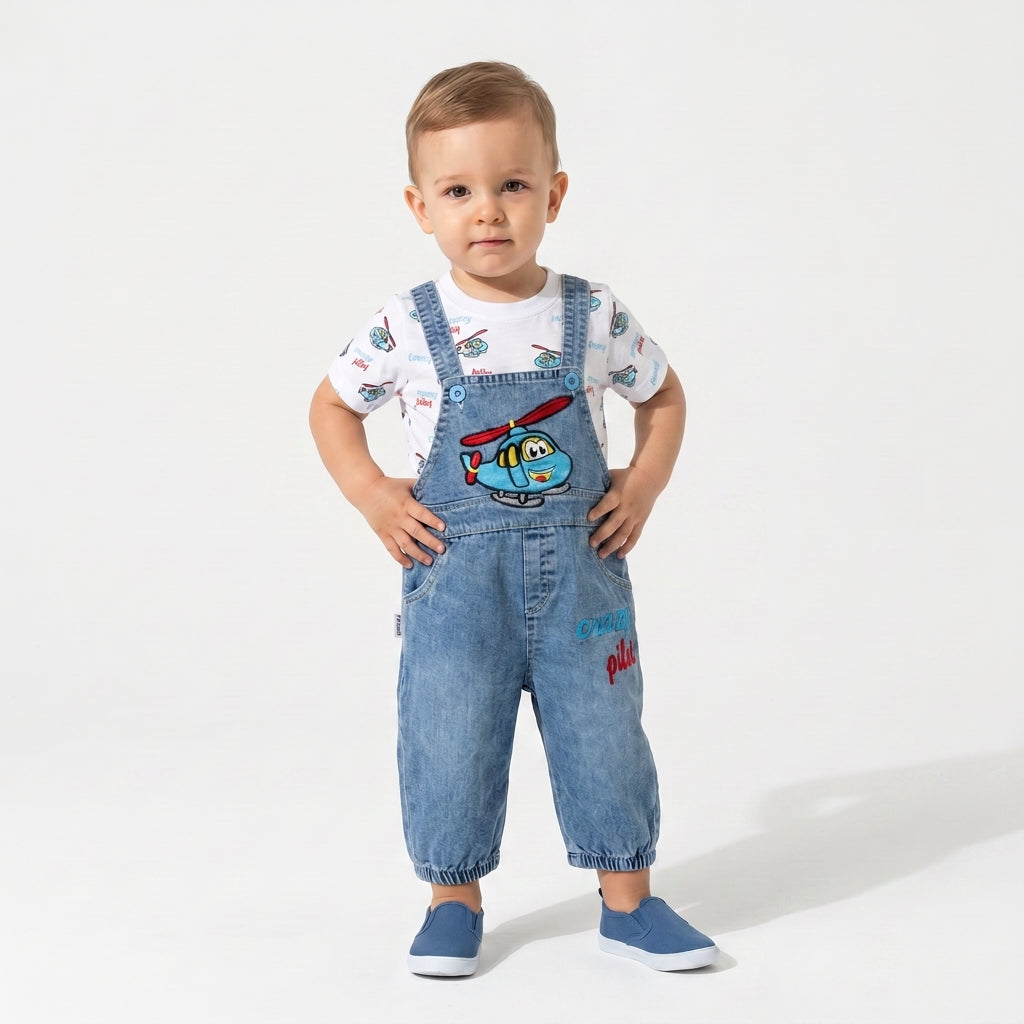 Denim Series – Little Pilot Baby Set