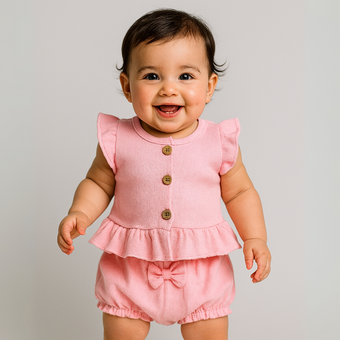 Ensemble décontracté en coton pour filles Cassie