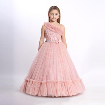 Cascade Gown Girls Formal Dress