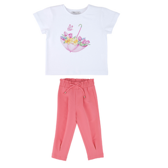 Tulip Umbrella Cotton Girls' Outfit