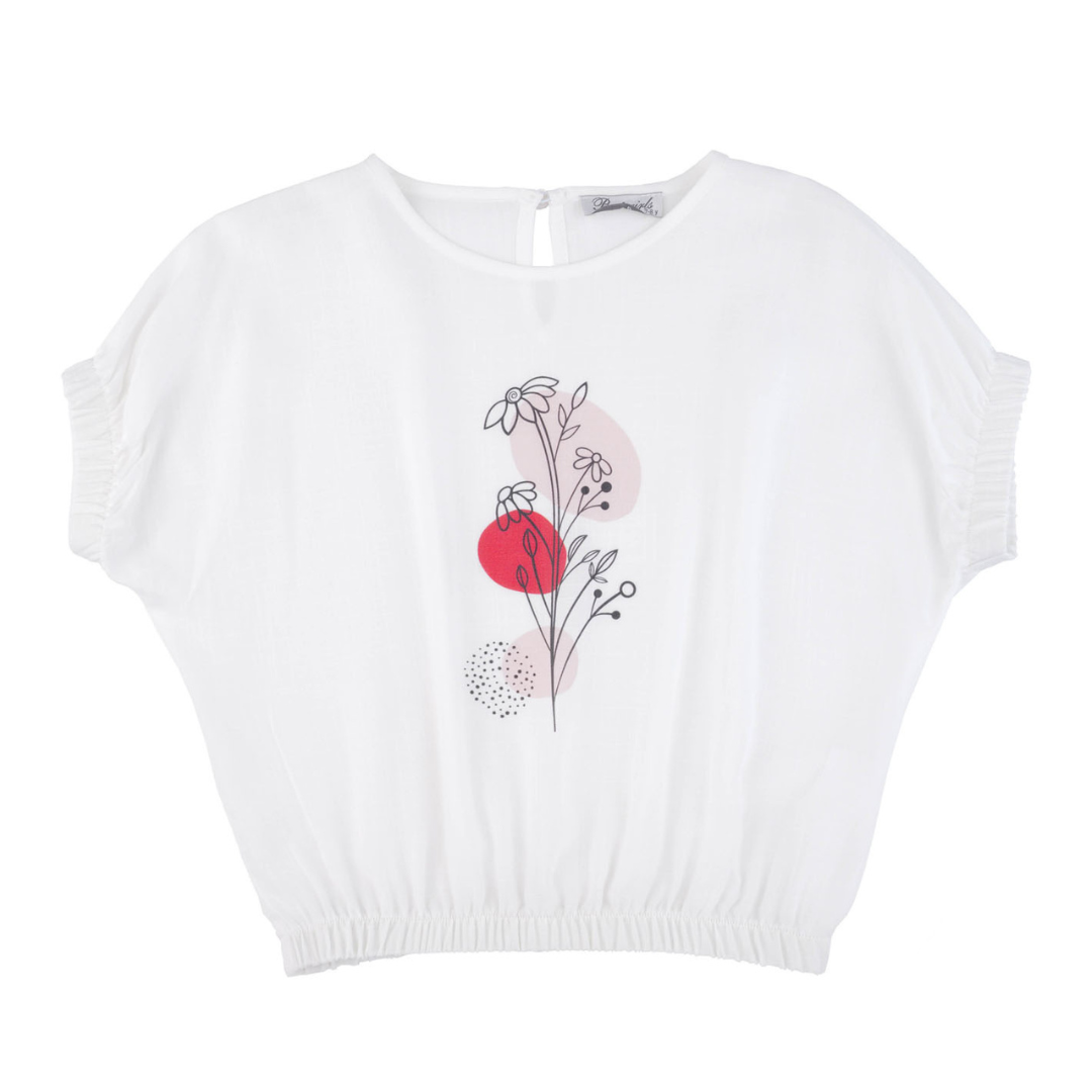 Coral Flower Girls Casual Set