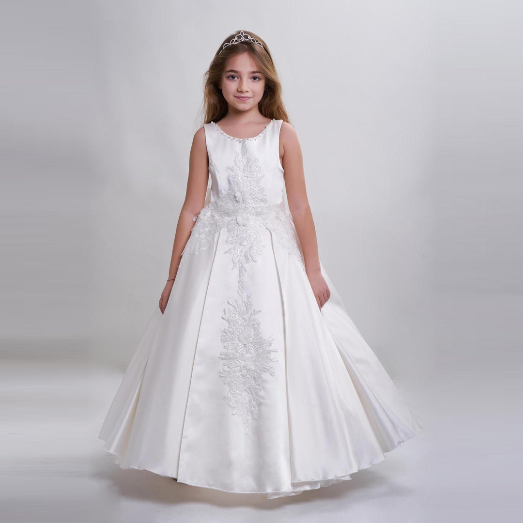 Robe formelle en satin Simone pour filles