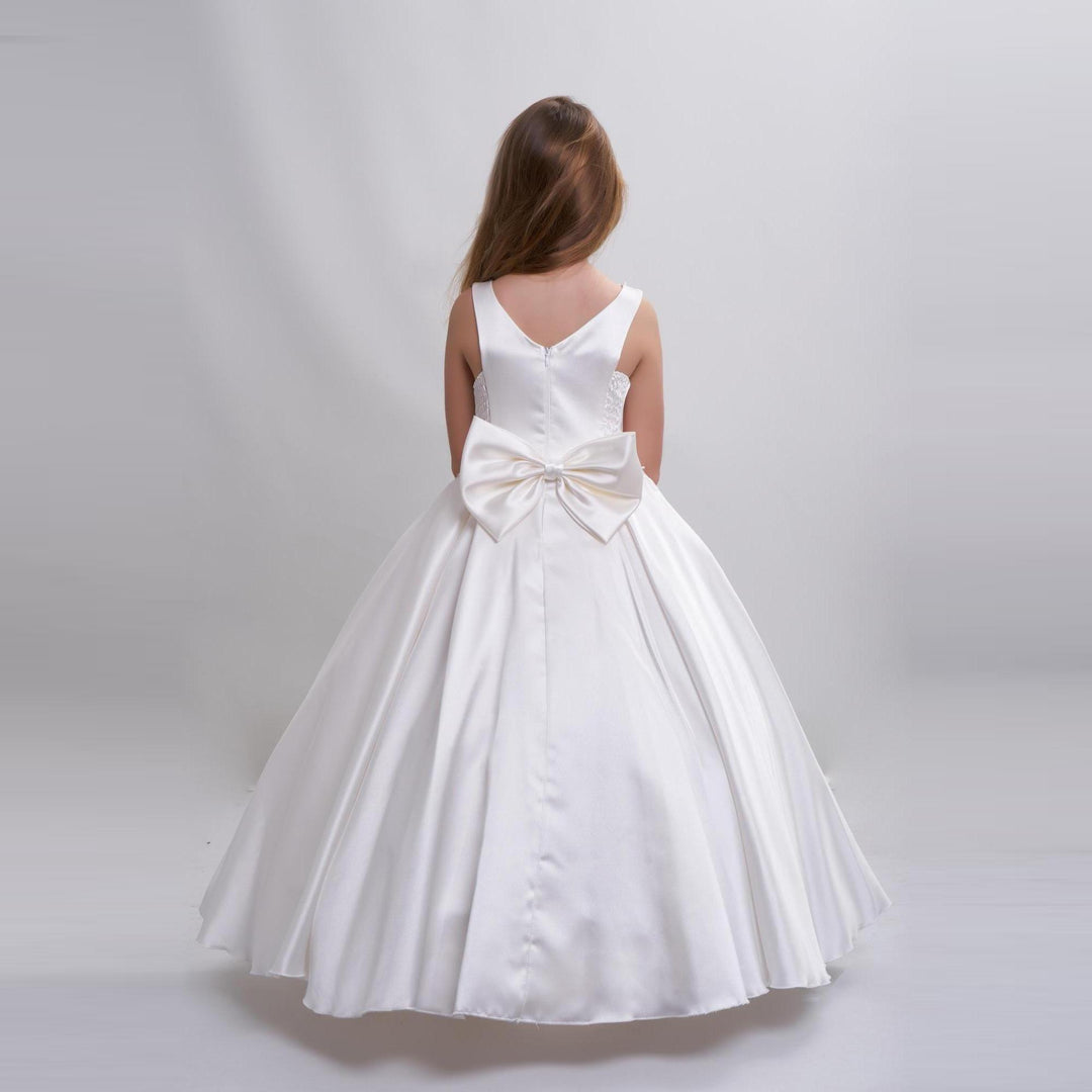 Robe formelle en satin Simone pour filles