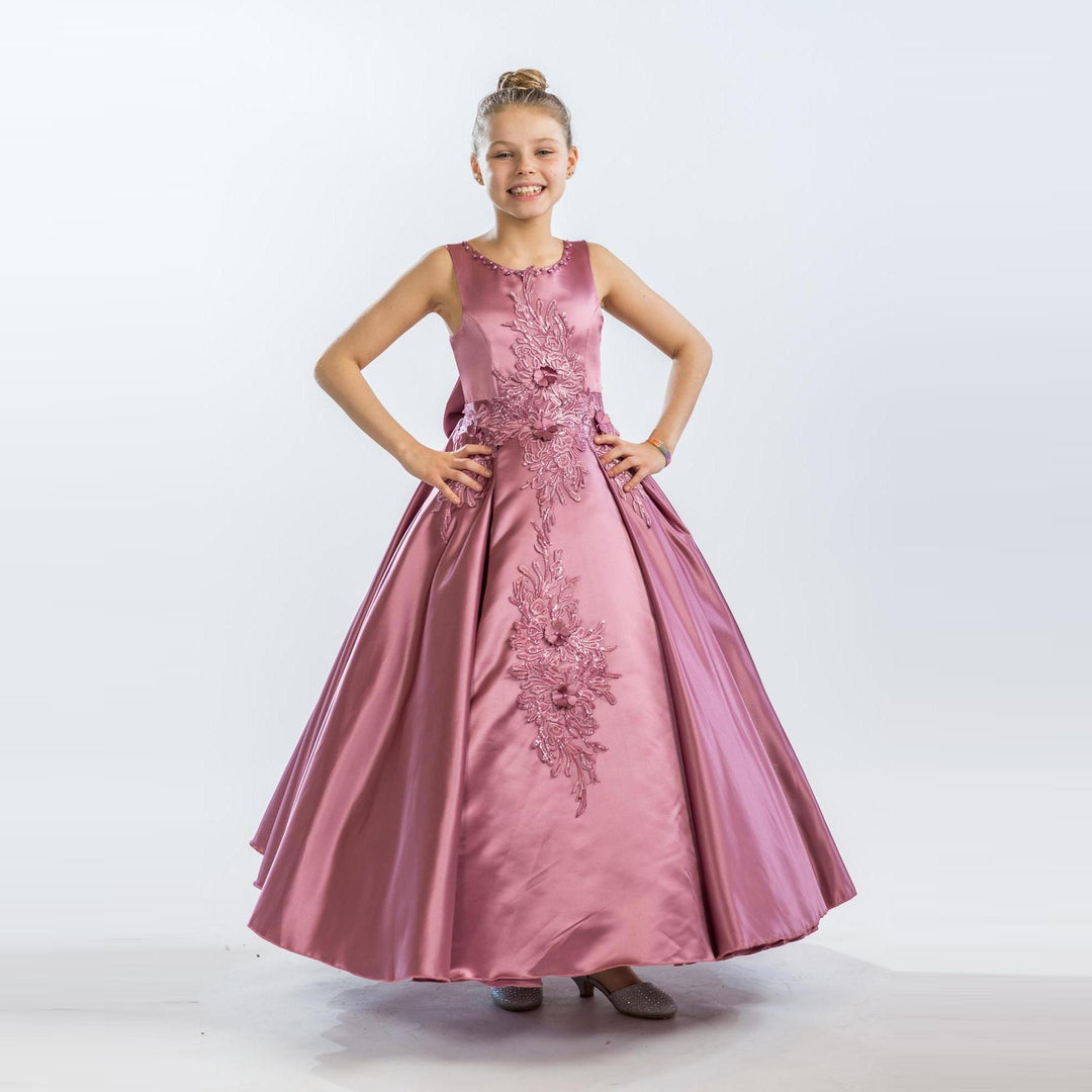 Robe formelle en satin Simone pour filles