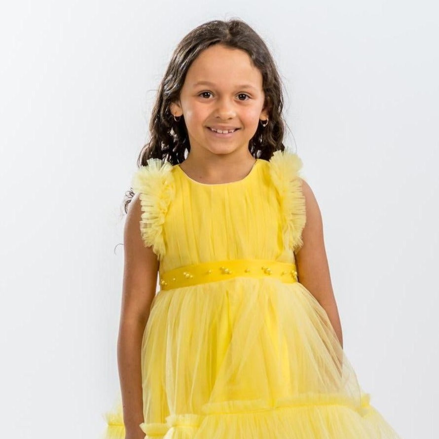 Childrens Yellow Dresses: Canary Tulle Childrens Yellow Dresses: Canary Tulle