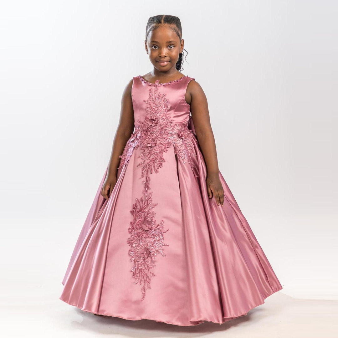 Robe formelle en satin Simone pour filles