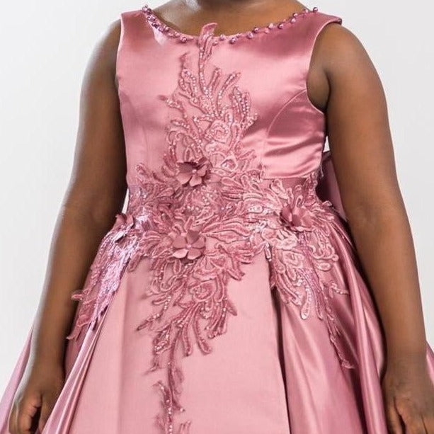 Robe formelle en satin Simone pour filles