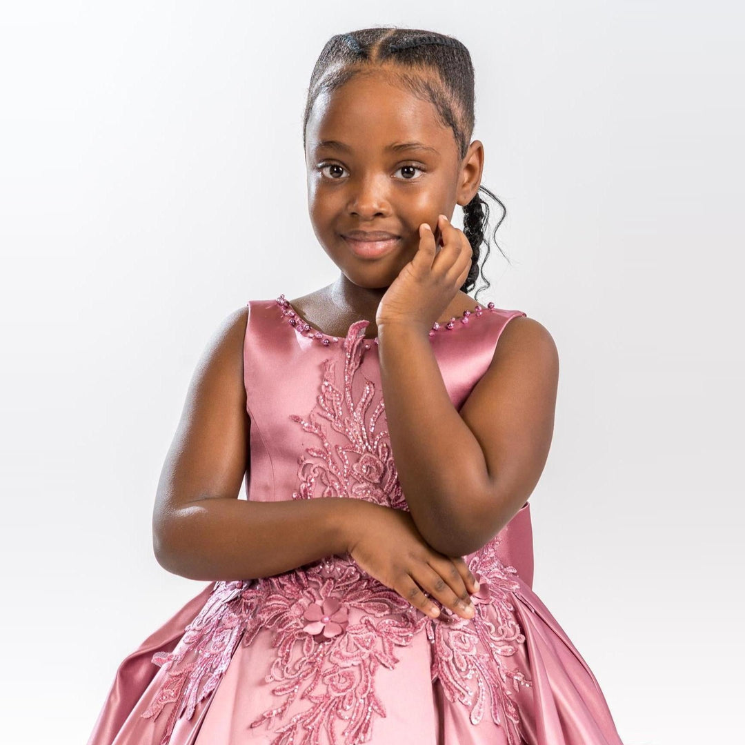 Robe formelle en satin Simone pour filles