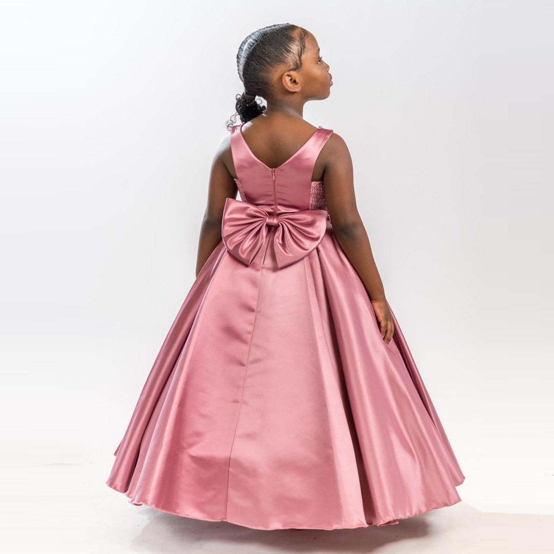 Robe formelle en satin Simone pour filles