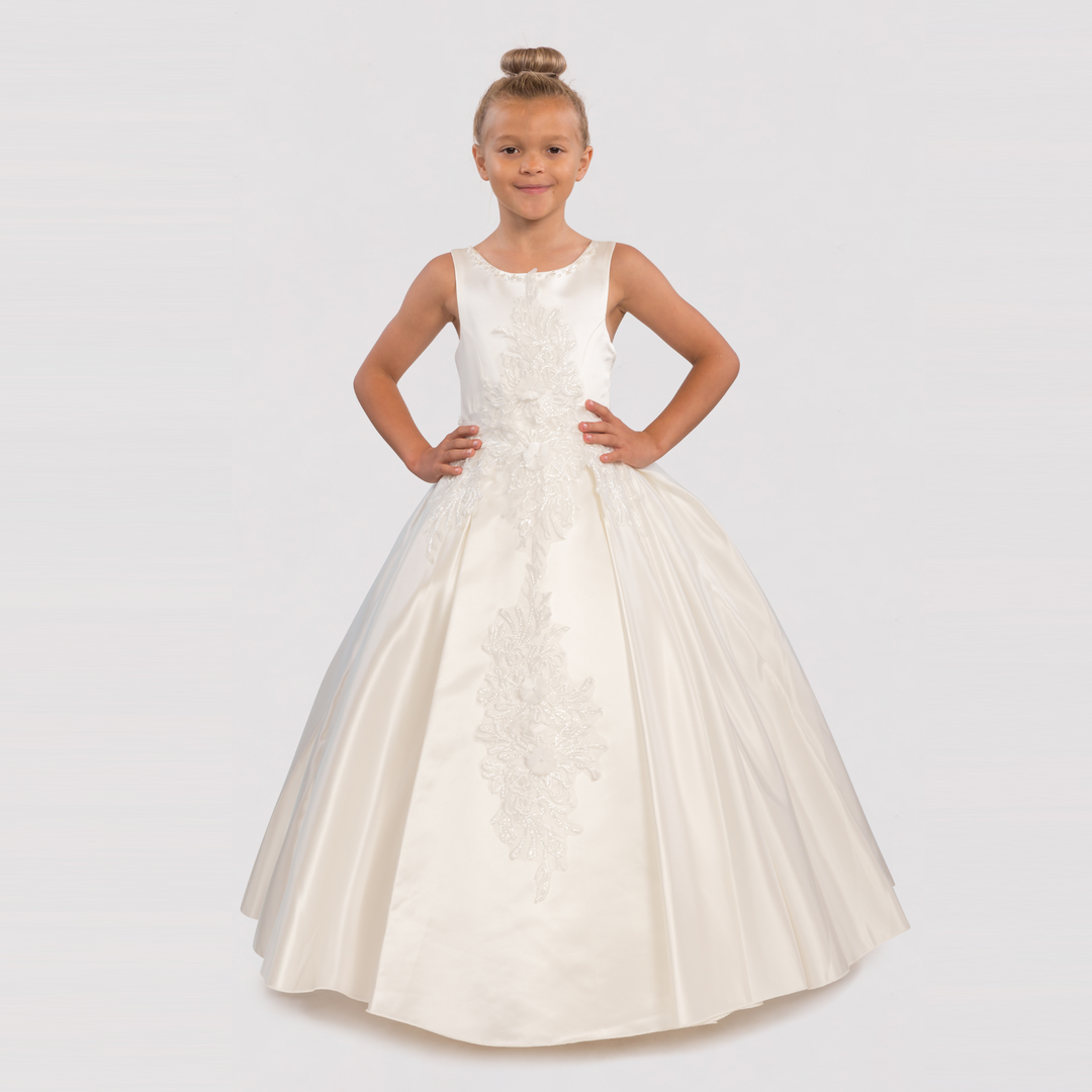 Robe formelle en satin Simone pour filles